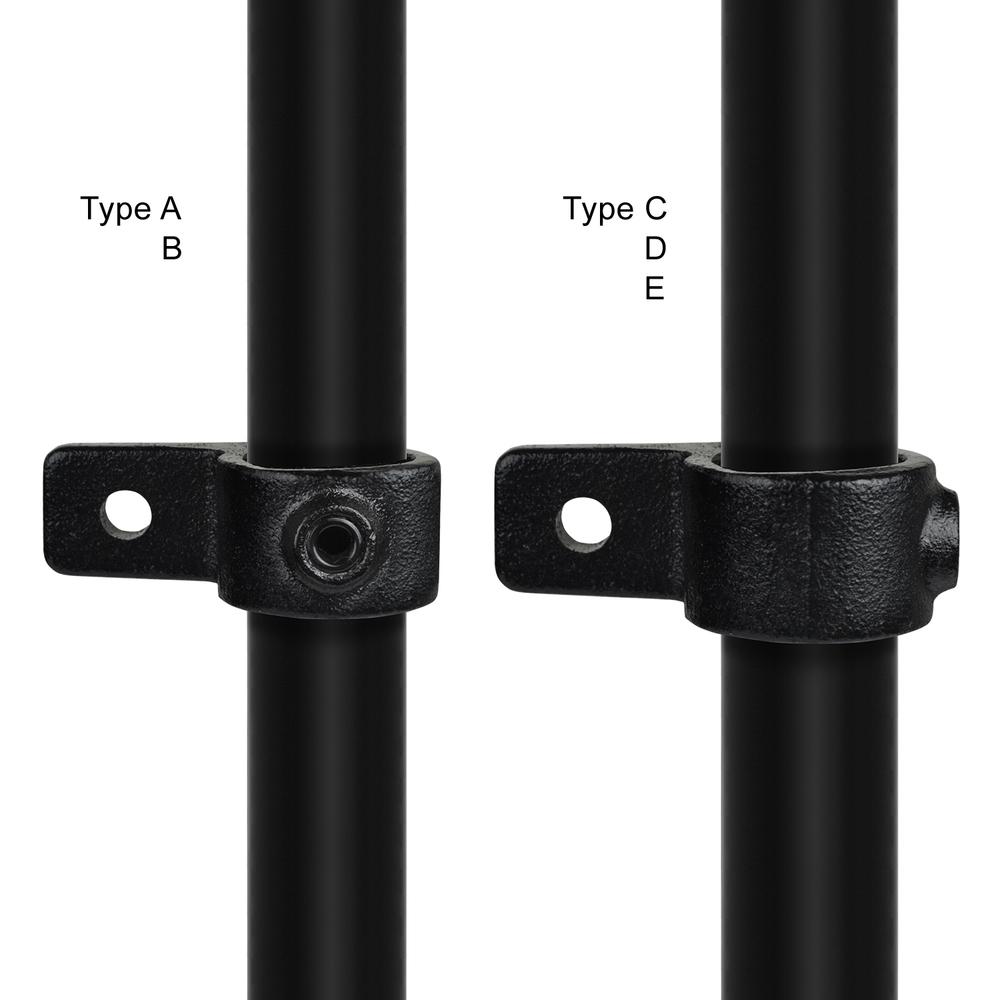 Doos Oogdeel enkele lip - zwart-D / 42,4 mm (60 stuks)